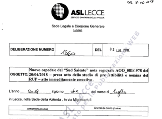 Nominato il responsabile del nuovo ospedale del sud Salento