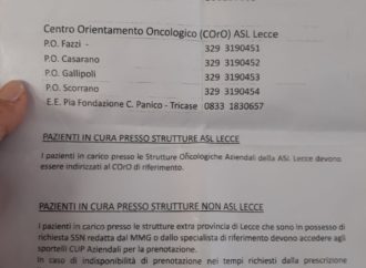 Rete oncologica, un servizio solo per chi resta in Salento