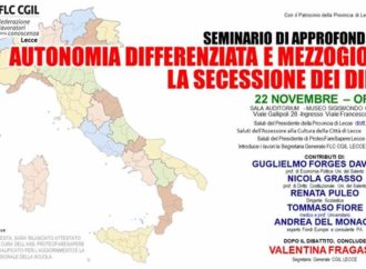 “Autonomia Differenziata e Mezzogiorno: la secessione dei diritti”.