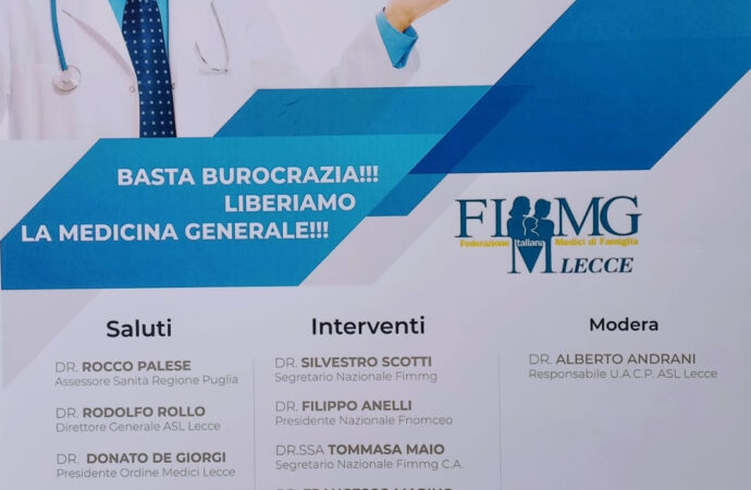 Sburocratizzare la medicina: la Fimmg Lecce organizza un evento alla presenza di  Palese